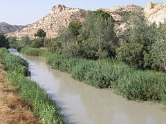 le fleuve à Archena (Région de Murcie).