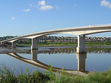 Completed bridge over the River Taw River Taw road bridge by Maurice Clements.jpg