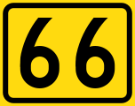 Finnish Road number 66 sign in SVG format.