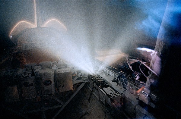 STS039-367-006 - STS-39 Critical Ionization Velocity (CIV) gas release from OV-103 payload bay.jpg