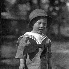 Boy in a sailor suit (1920). The blue sailor suit helped make blue instead of pink the color for boys in the 20th century.