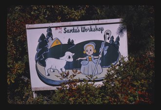 Photograph of Santa's Workshop signage in 1980 by John Margolies Santa's Workshop, Cascade, Colorado LCCN2017708885.tif