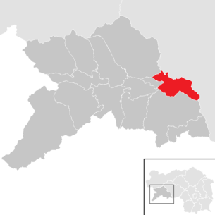 Location of the community Scheifling in the Murau district (clickable map)