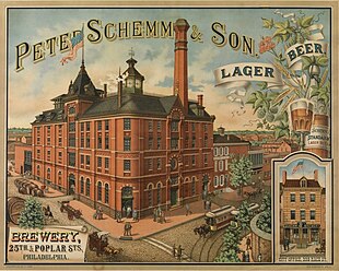 Peter Schemm & Son Brewery, Philadelphia, late 1800s Schemm brewery.jpg