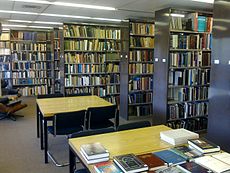 Scholem Collection of Jewish mysticism archive room in the National Library of Israel (Hebrew University campus), Jerusalem Scholem collection room.jpg