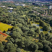 Aussicht auf den Luisenpark vom Fernmeldeturm