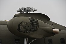 Closeup of the engine nacelle housing the Wasp radial engine at musuem Sikorsky CH-37 Mojave (6586507201) (2).jpg