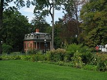 One of the cottages among the cottage row in Snug Harbor Cultural Center