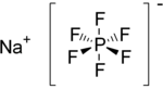 Structural formula of sodium hexafluorophosphate