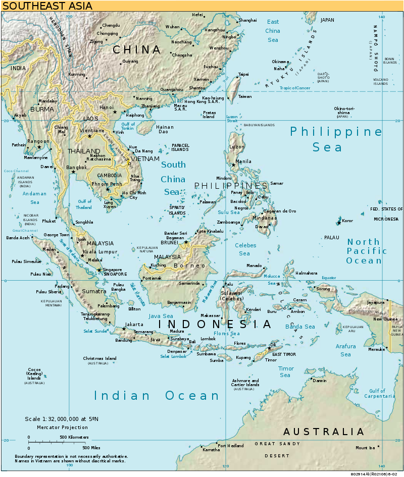 Tenggara peta asia Peta Asean