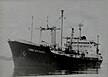 Soviet general cargo ship Toyvo Antikaynen at the anchor. Photo dated between 1970 and February 1986.