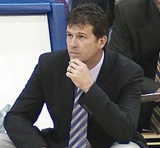 Steve Alford led the Hawkeyes to three NCAA Tournament appearances. Steve Alford in 2009.jpg