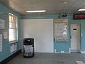 Interior shot of the station number one. The ticket booth is closed.