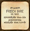 Stolperstein für Frisch Imre - Imre Frisch (Tapolca).jpg