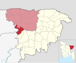 Location of Sullah শাল্লা