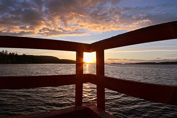 Sunset at coast of Salt Spring Island, BC