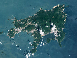 Satellite image of Shōdoshima