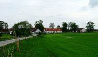 View of the village of Zahrádka, Tábor District, South Bohemian Region, Czech Republic.}