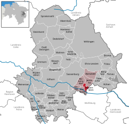 Läget för kommunen Tappenbeck i Landkreis Gifhorn