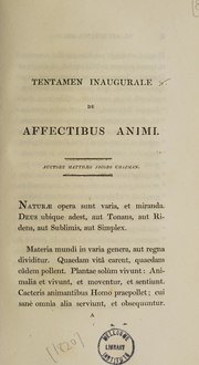 Миниатюра для Файл:Tentamen inauguralis de affectibus animi (IA b31902765 0002).pdf