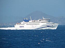 The Tera Jet off the Christiana Islands, August 2016