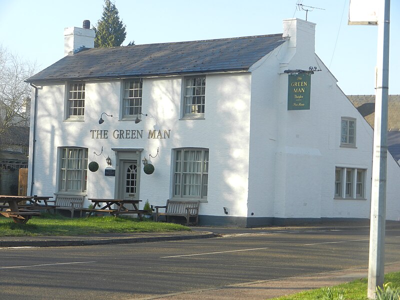 File:The Green Man Thriplow in its new livery.JPG