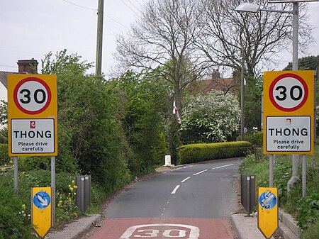 Thong street sign