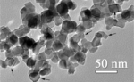 Micrograph of a titanium dioxide nanoparticle reference material