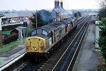 Class 37s pass through Trimley in 1991 Trimley railway station - geograph.org.uk - 844214.jpg