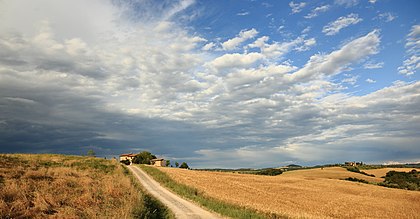Paisagem da Toscana, uma região da Itália central. (definição 5 058 × 2 639)