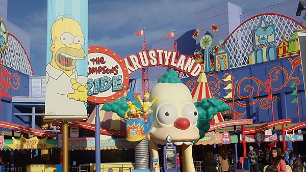 Entrance to the Simpsons ride at Universal Studios Hollywood.