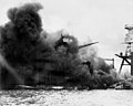 USS Arizona after Attack on Pearl Harbor