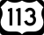 US Route 113 Alternative Markierung
