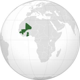 Карта Саюза Афрыканскіх Дзяржаў