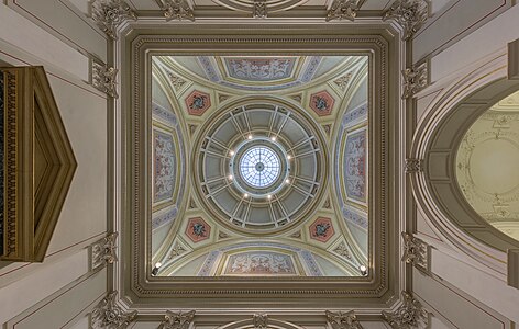 Universität Wien - Vestibül großer Festsaal ceiling view inside the dome-2201