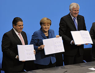 Unterzeichnung des Koalitionsvertrages