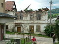 A református parókia hatalmas épülete romokban