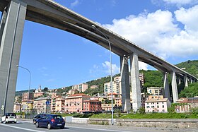 Immagine illustrativa del tratto del Viadotto Bisagno