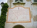 * Nomination Sundial of the Villa Pellizzari di Meduna in Brescia. --Moroder 23:06, 23 May 2021 (UTC) * Promotion Vertical PC would improve the image. Otherwise, very good quality. --Tagooty 02:24, 24 May 2021 (UTC) Comment Thanks for the review. Since the photo was taken not frontally but far below , I prefer the original composition. If you don't agree, please put it on CR --Moroder 06:12, 25 May 2021 (UTC)  Support Comment accepted. --Tagooty 15:14, 25 May 2021 (UTC)