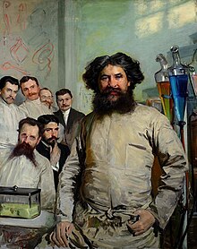 The surgeon Ludwik Rydygier and his assistants. (Leon Wyczolkowski) Wyczolkowski Ludwik Rydygier with his assistants.jpg