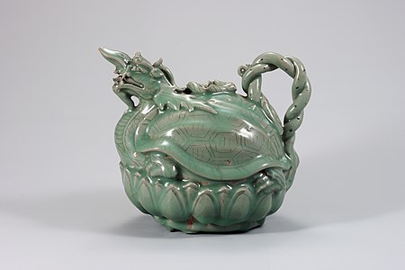 Goryeo Celadon, kettle designed like turtle