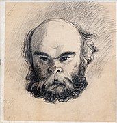 Portrait de Verlaine de face by Louis Anquetin in Musée Toulouse-Lautrec Albi