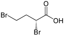 Structure of (R) -2,4-dibromobutanoic acid