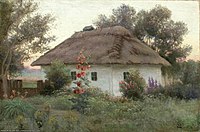 «Украинский пейзаж с хатой», (1910), частное собрание