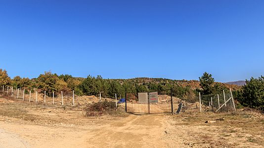 Entrance to the slate mine near the village of Radibuš, Macedonia