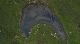 Аэрофотосъёмка озера в августе 2021 года