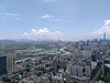 View of Luohu, Futian, and Hong Kong's New Territories from Shun Hing Square