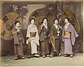 -Five Japanese Women in Traditional Dress with Parasols- MET DP155581.jpg