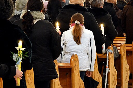 Candles on Candlemas Day, Christ the King Church, Sanok