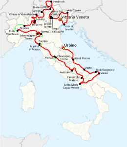 1988 Giro d'Italia útvonal.svg